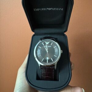 Emporio Armani AR2413 Dress Brown Leather Men's Watch